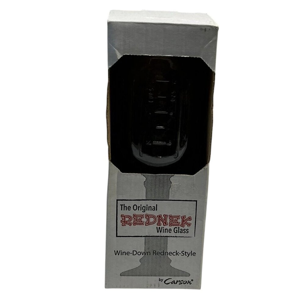 Original Redneck Wine Class By Carson - New In Box 16oz Drinking Jar